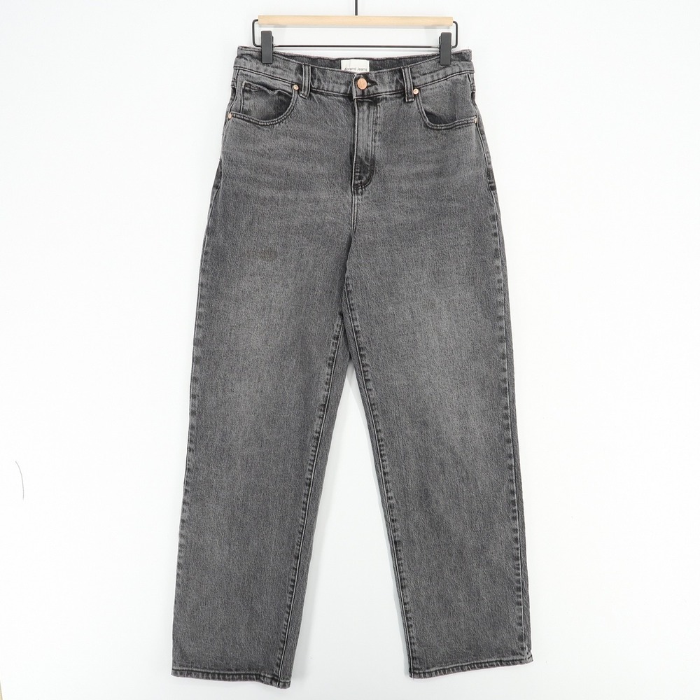 Abrand Jeans Womens 28 Faded Black A Slouch High Rise Straight Stretch Denim